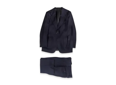 COMOLI Wool Flannel Suit "Navy"