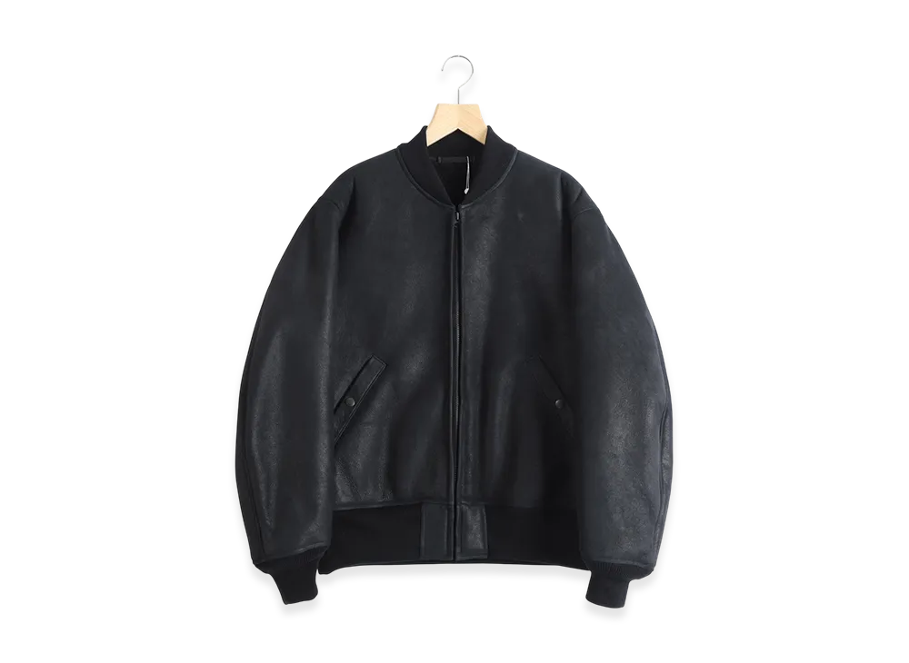 COMOLI Sheepskin Zip Blouson "Black"