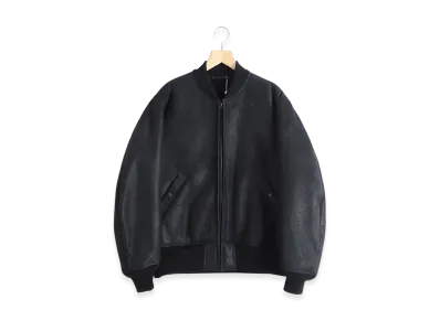 COMOLI Sheepskin Zip Blouson "Black"
