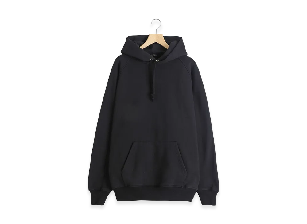 COMOLI Cotton Sweat Hoodie "Black"