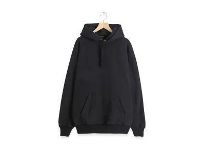 COMOLI Cotton Sweat Hoodie "Black"