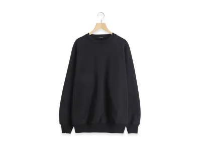 COMOLI Cotton Sweat Crewneck "Black"