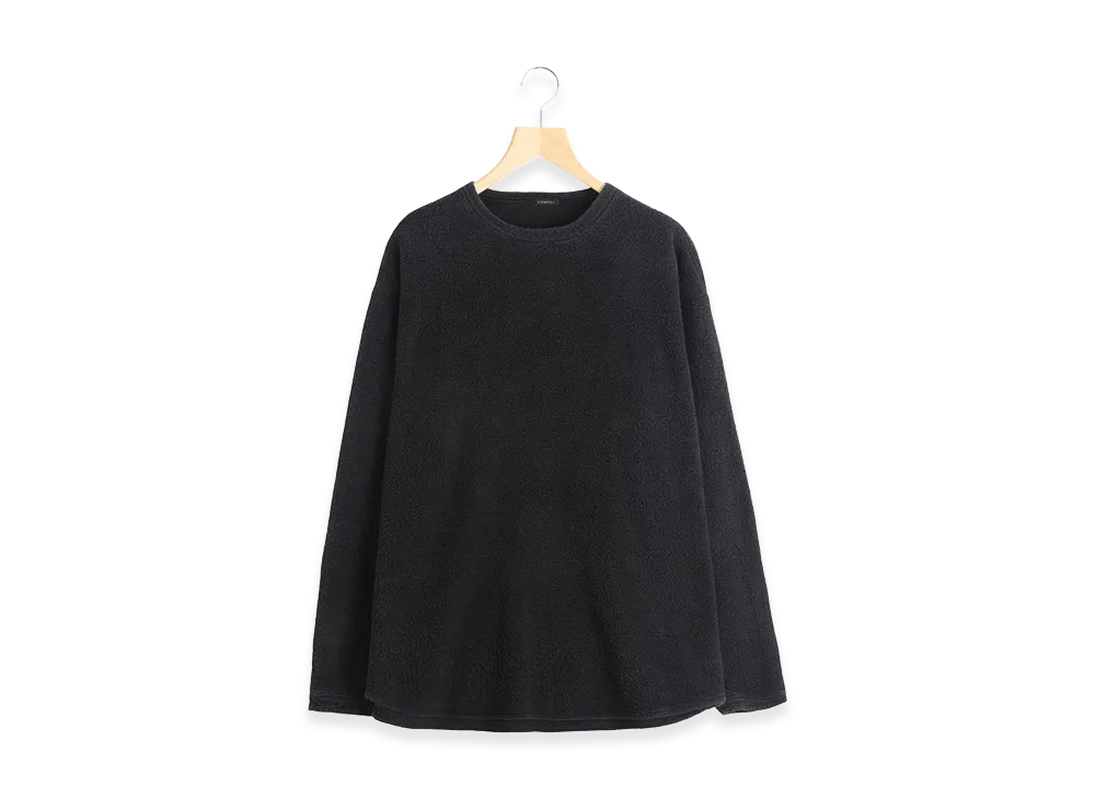 COMOLI Fleece Crew Neck "Black"