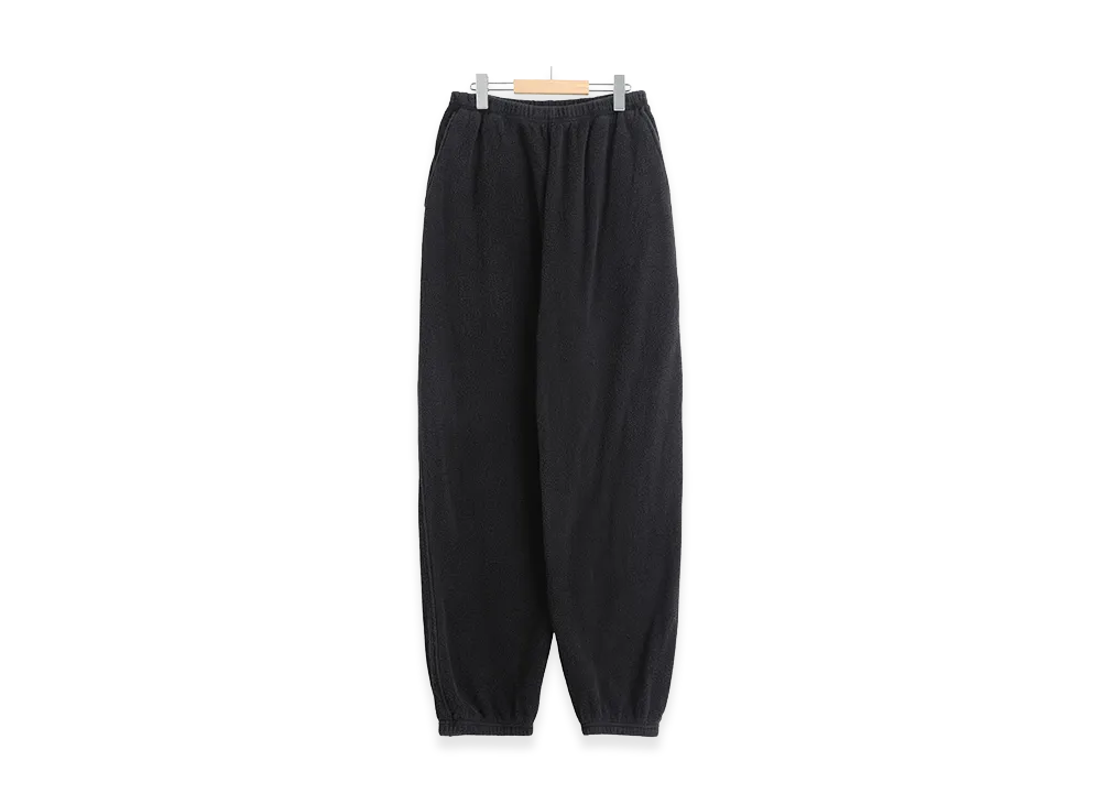 COMOLI Fleece Drawstring Pants "Black"