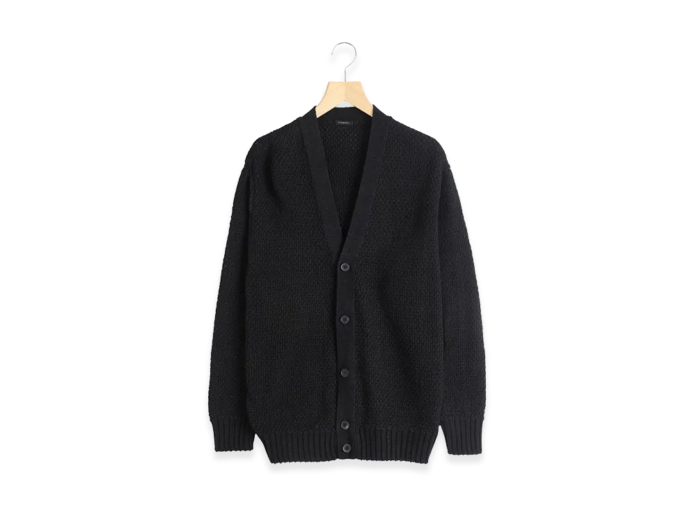 COMOLI 5G Knit Cardigan "Black"
