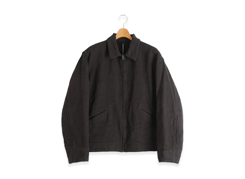 COMOLI Hemp Duck Zip Short Jacket "Brown"