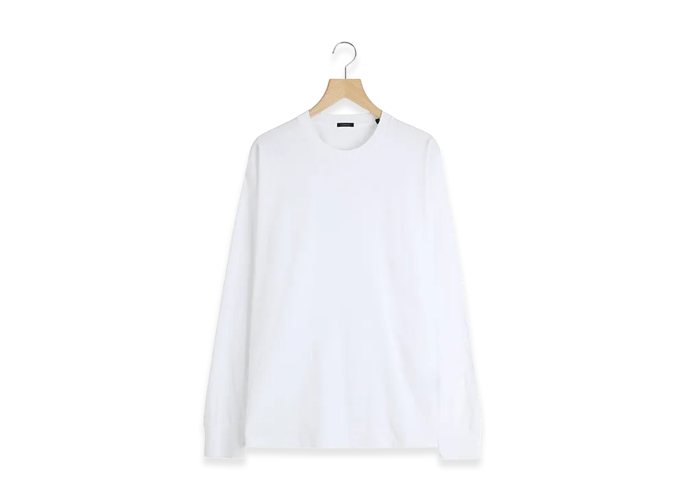 COMOLI Cotton Jersey L/S T-Shirt "White"
