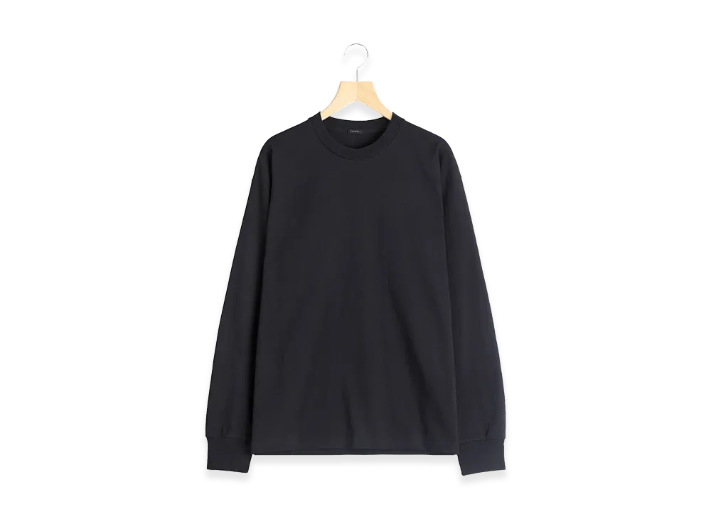 COMOLI Cotton Jersey L/S T-Shirt "Black"
