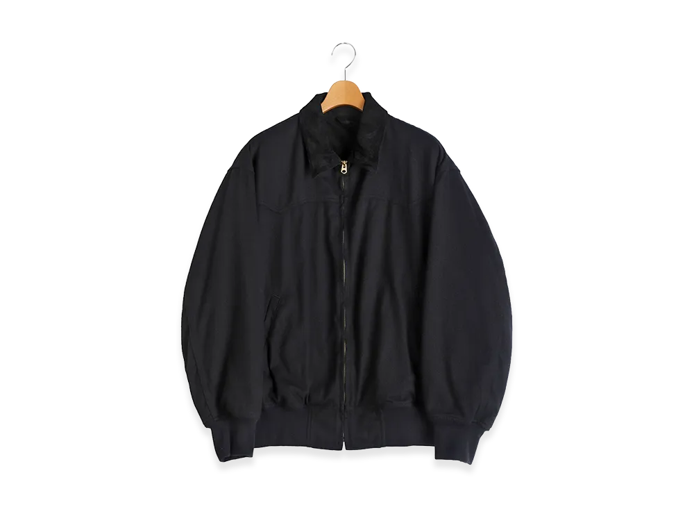 COMOLI Black Drill Zip Jacket "Black"