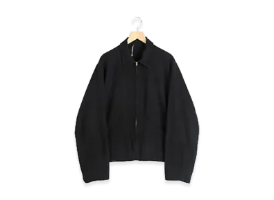 COMOLI Silk Nep Zip Short Jacket "Black"