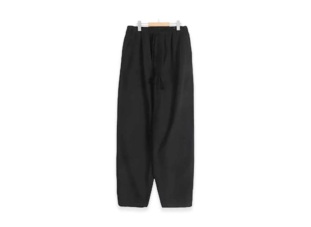 COMOLI Cotton Duck Tapered Pants "Black"