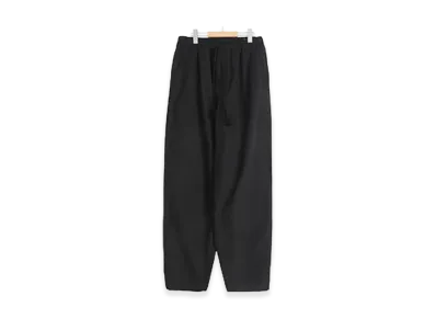 COMOLI Cotton Duck Tapered Pants "Black"