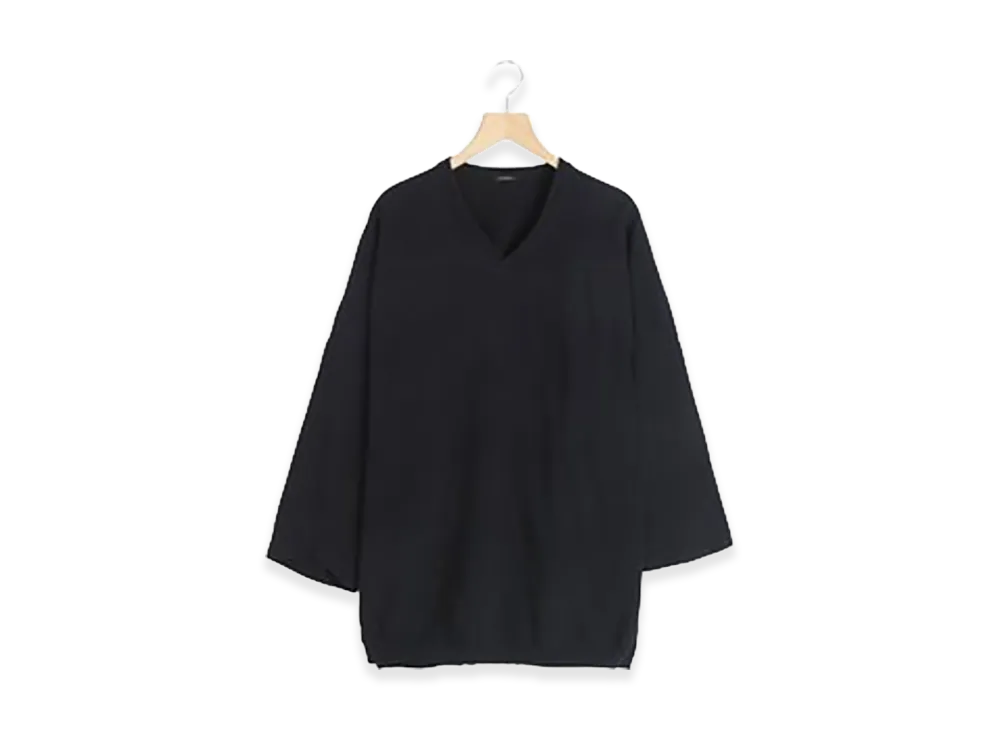 COMOLI Cotton Hockey Knit "Black"