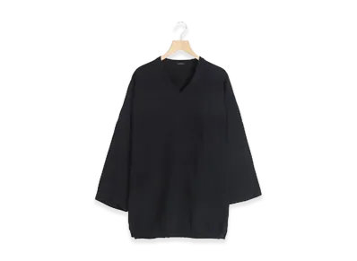 COMOLI Cotton Hockey Knit "Black"