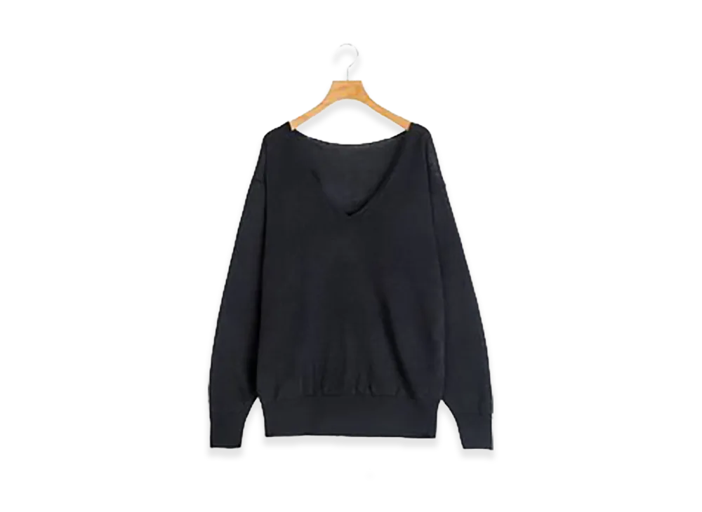 COMOLI Women's Linen Knit "Black"