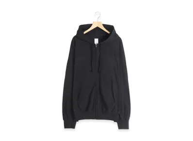 COMOLI Jersey Zip Hoodie "Black"