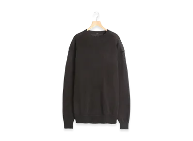 COMOLI Linen Crew Neck Knit "Brown"