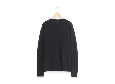 COMOLI Linen Crew Neck Knit "Black"