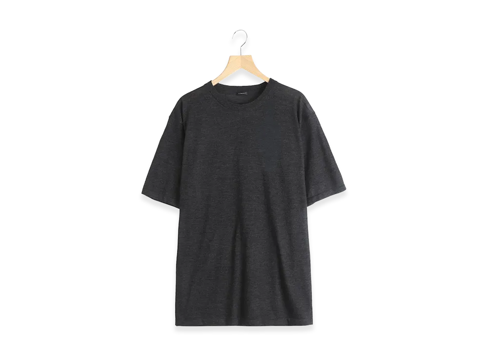 COMOLI Cashmere S/S Knit "Charcoal"