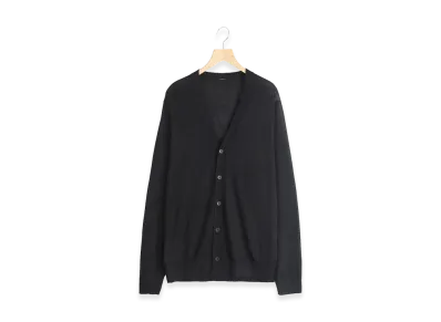 COMOLI Cashmere V-neck Cardigan "Black"