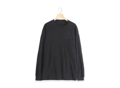 COMOLI Summer Wool L/S T-shirt "Charcoal"