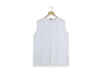 COMOLI Cotton Jersey Sleeveless "White"