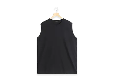 COMOLI Cotton Jersey Sleeveless "Black"