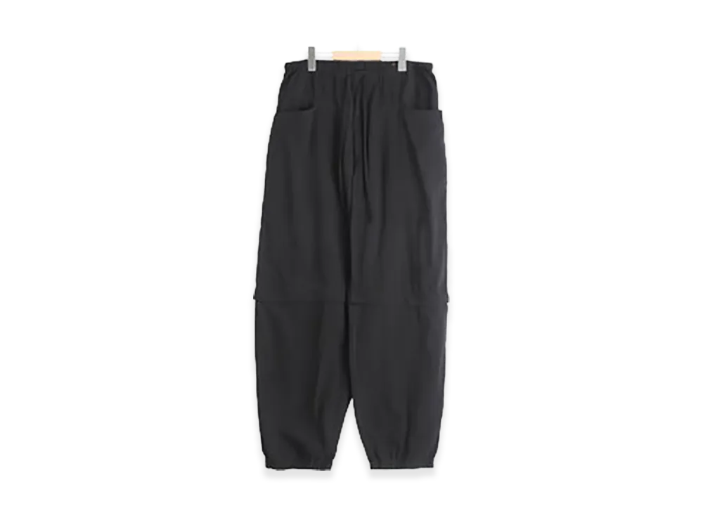 COMOLI Oxford Convertible Pants "Black"
