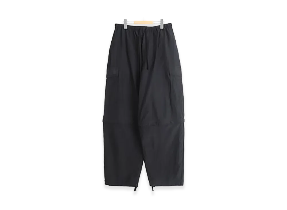 COMOLI Ripstop Convertible 6P Pants "Black"