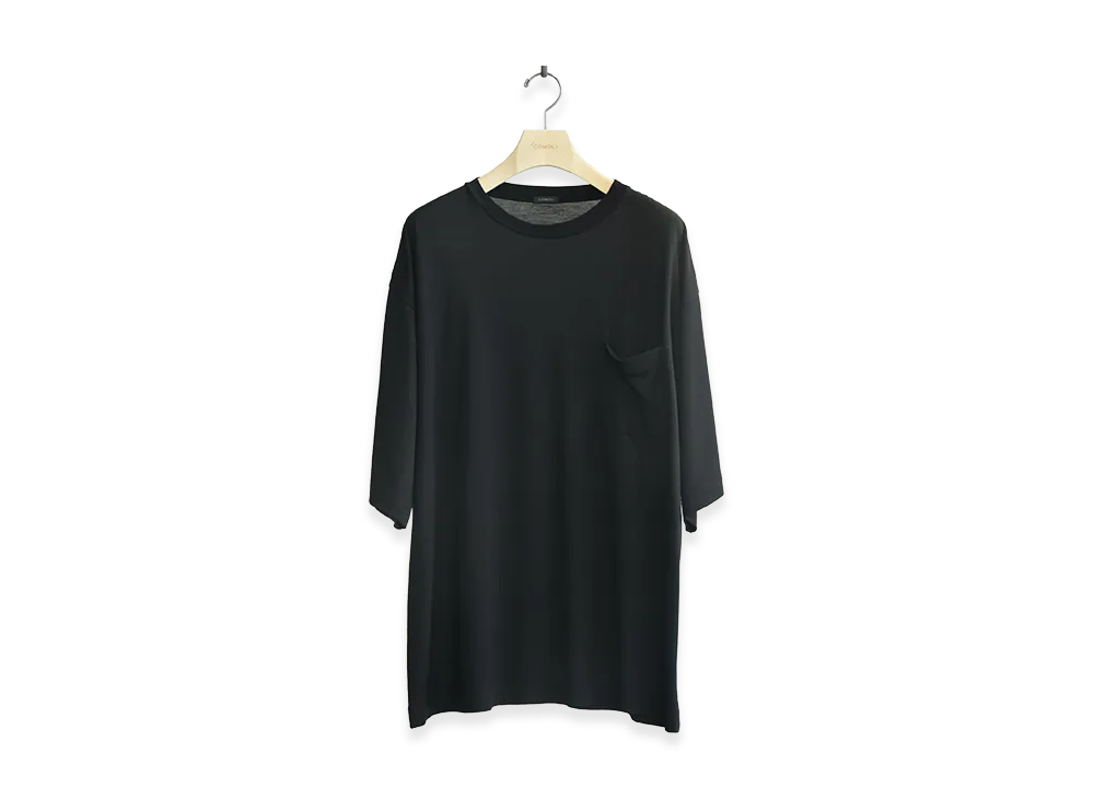 COMOLI Summer Wool S/S Tee "Black"
