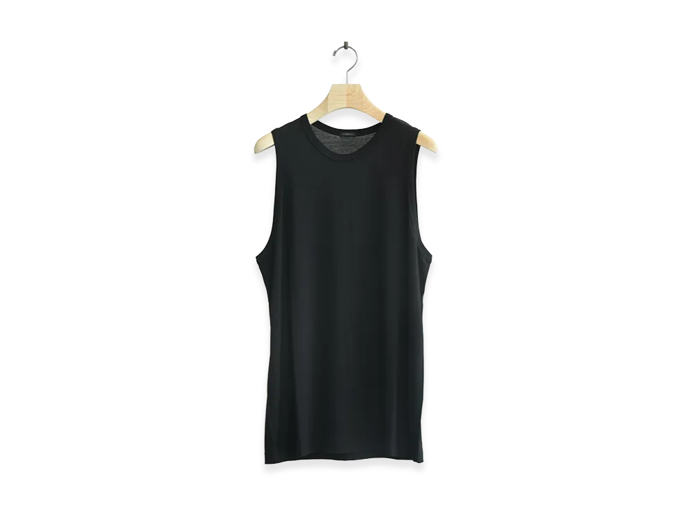 COMOLI Summer Wool Tank Top "Black"