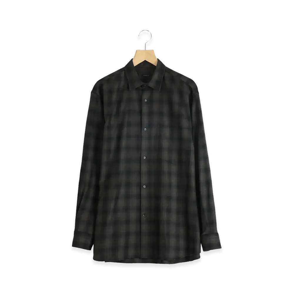 COMOLI Wool Check Shirt "Check"