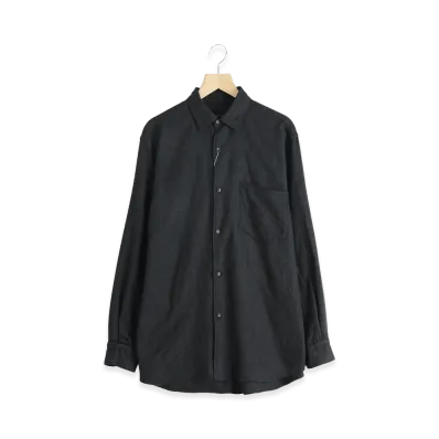 COMOLI Cashmere Silk Shirt "Charcoal"