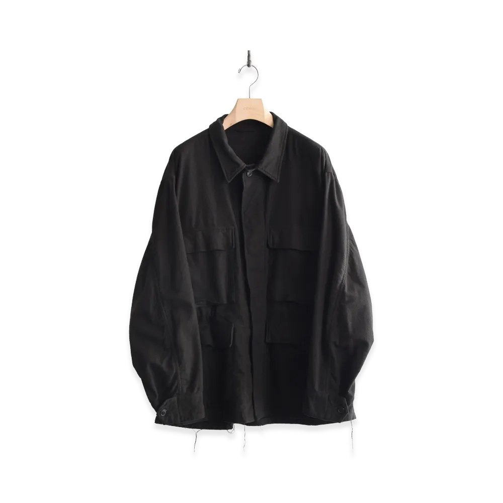 COMOLI Cotton Flannel B.D.U Jacket "Black"