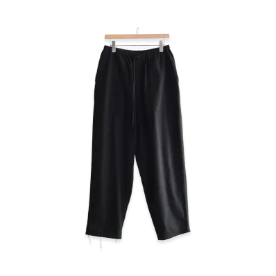 COMOLI Cotton Flannel Tapered Pants "Black"