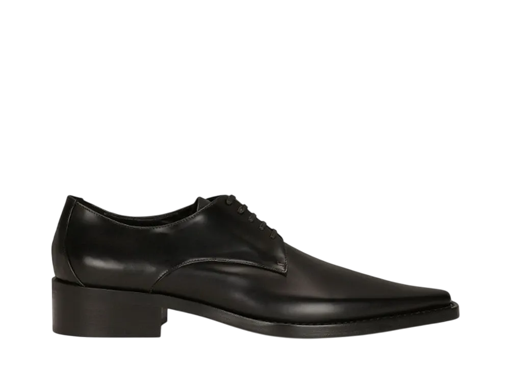 DOLCE&GABBANA Women's Calfskin Derby Shoes "Black"