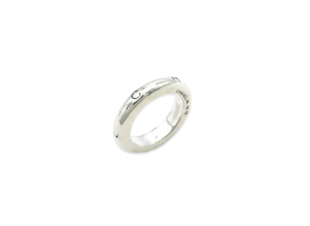 CHANEL Logo Small Ring "Silver"
