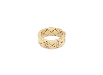 CHANEL Metalasse Logo Diamond Ring 18K "Yellow Gold"