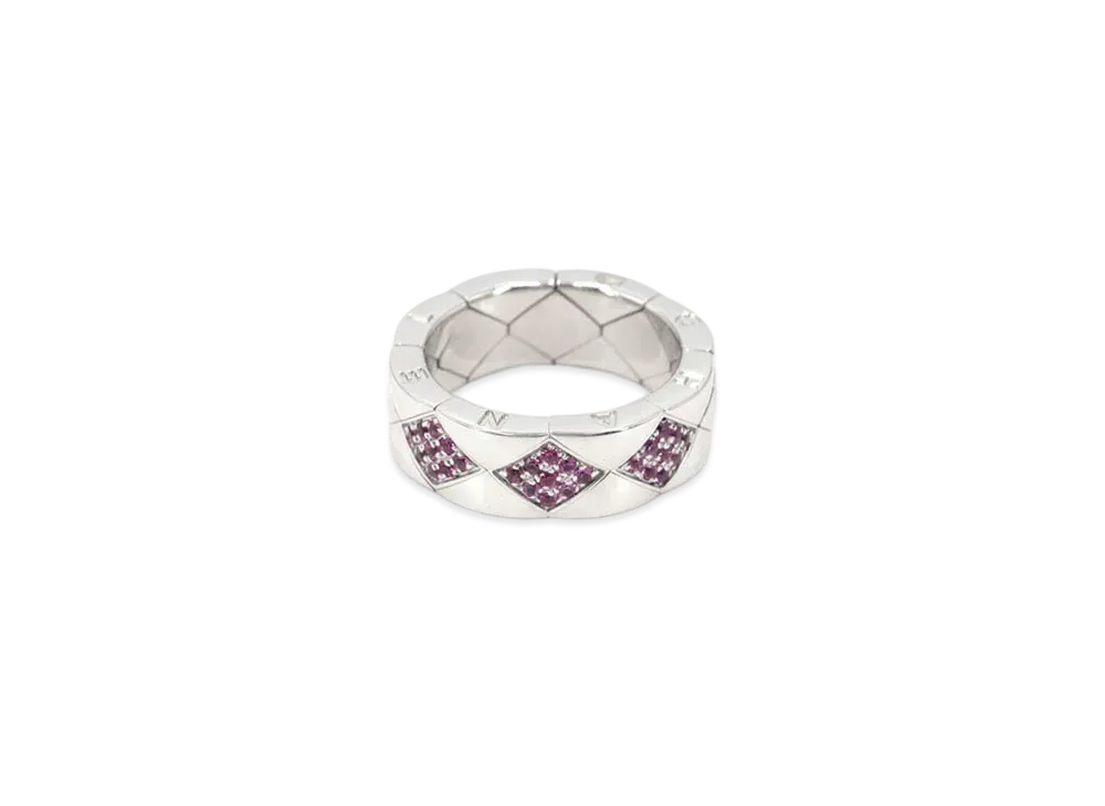 CHANEL Metalasse Ring Pink Sapphire 18K "White Gold"