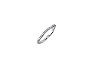 CHANEL Diamond Camelia Full Eternity Ring 18K "White Gold"