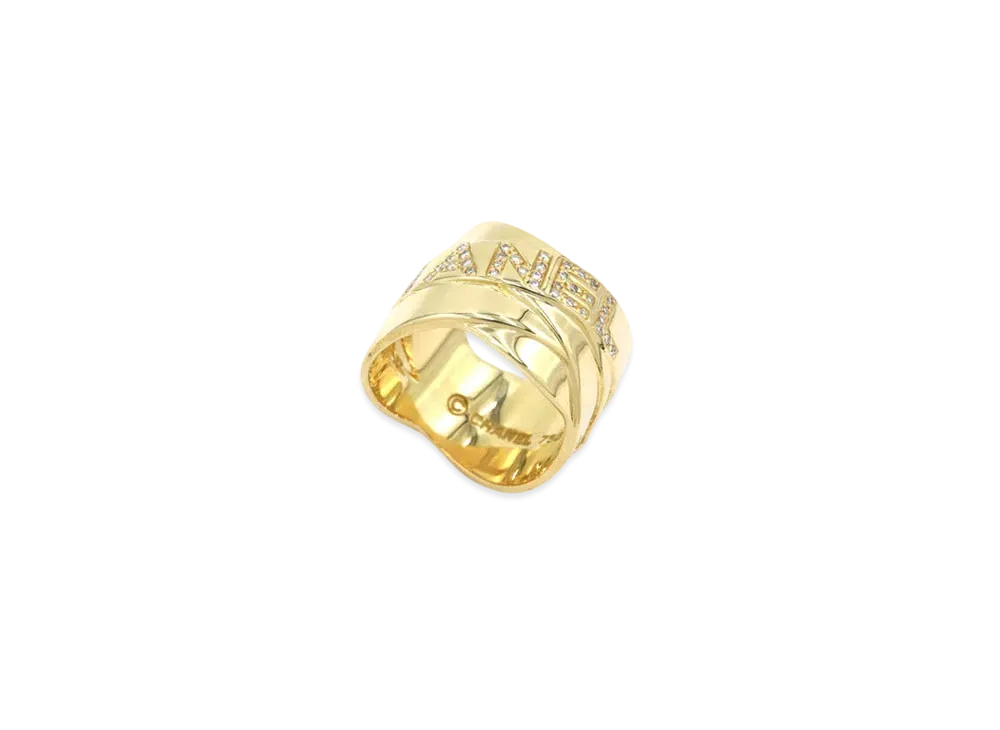 CHANEL Boldic Diamond Ring 18K "Yellow Gold"