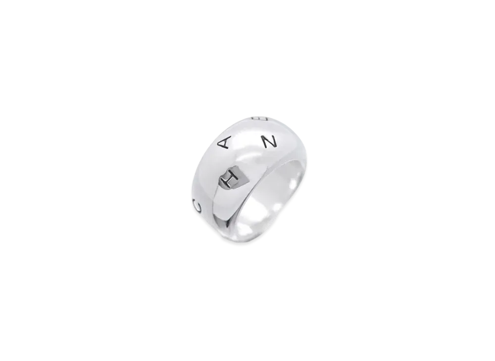 CHANEL Logo Volume Ring "Silver"