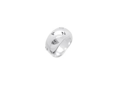CHANEL Logo Volume Ring "Silver"