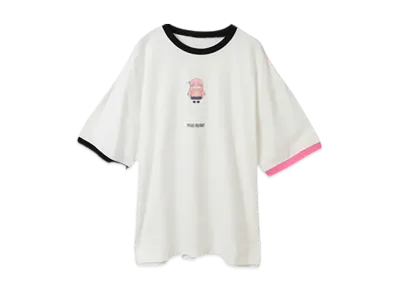 Converse x Bocchi The Rock! Human Robot Graphic Ringer Tee "Pink"