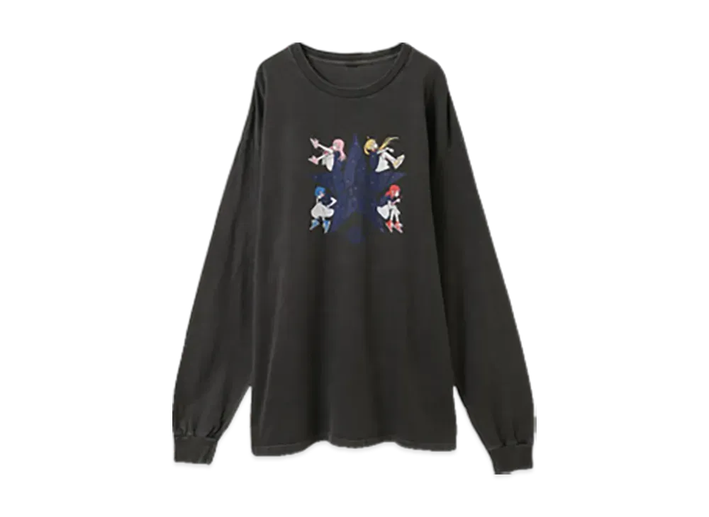 Converse x Bocchi The Rock! Yoshimi Miyoshi Bundle Band Graphic Long Sleeve Tee "Black"