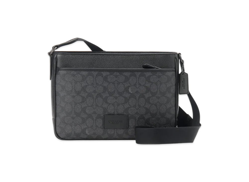 美品✨ コーチ ショルダーバッグ グレー ブラック シグネチャー F29210 COACH コーチ F29210 ショルダーバッグ レディース バッグ ミニ