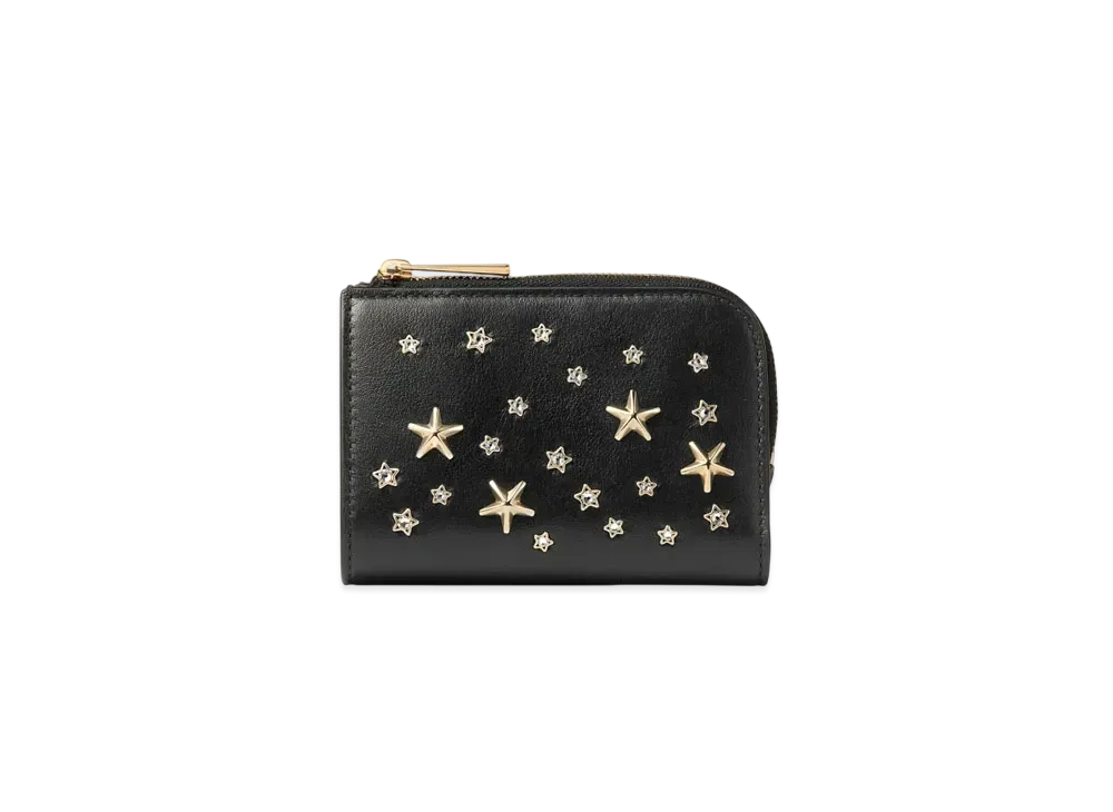 Jimmy Choo Compact Zip Wallet Leather "Black"