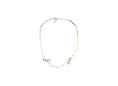 MARNI Women's Necklace with Knots And Pearls "Gold"