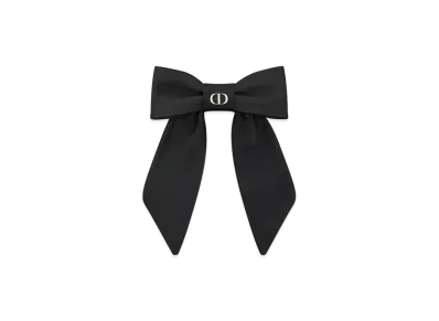 Dior Large Dior Twist Bow Grosgrain-Effect Technical Fabric "Black"
