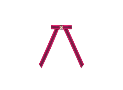 Dior Miss Dior - Dior Twist Bow with Dior Bayadere Motif Grosgrain "Pink/Purple"